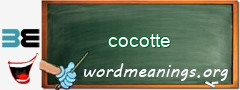 WordMeaning blackboard for cocotte